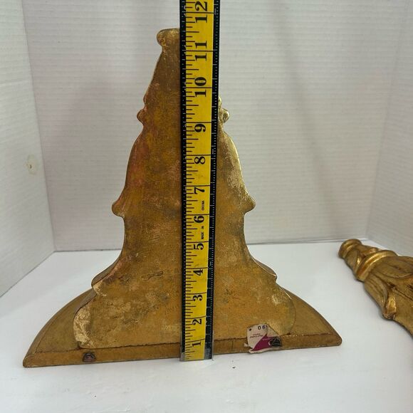 Vintage Ornate Wood Wall Shelves Hand Crafted Made in Italy Gold Gilded Finish - Picture 11 of 12